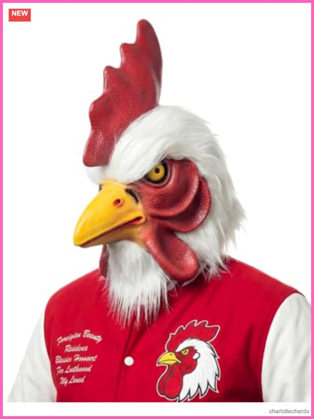 Adult Latex Rooster Chicken Head Mask Halloween Costume Cosplay Prop